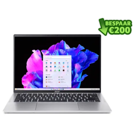 Acer Swift Go 14 OLED Ultradunne Laptop | SFG14-72 | Zilver | AZERTY
